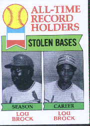 1979 Topps Baseball Cards      415     Lou Brock/Lou Brock ATL